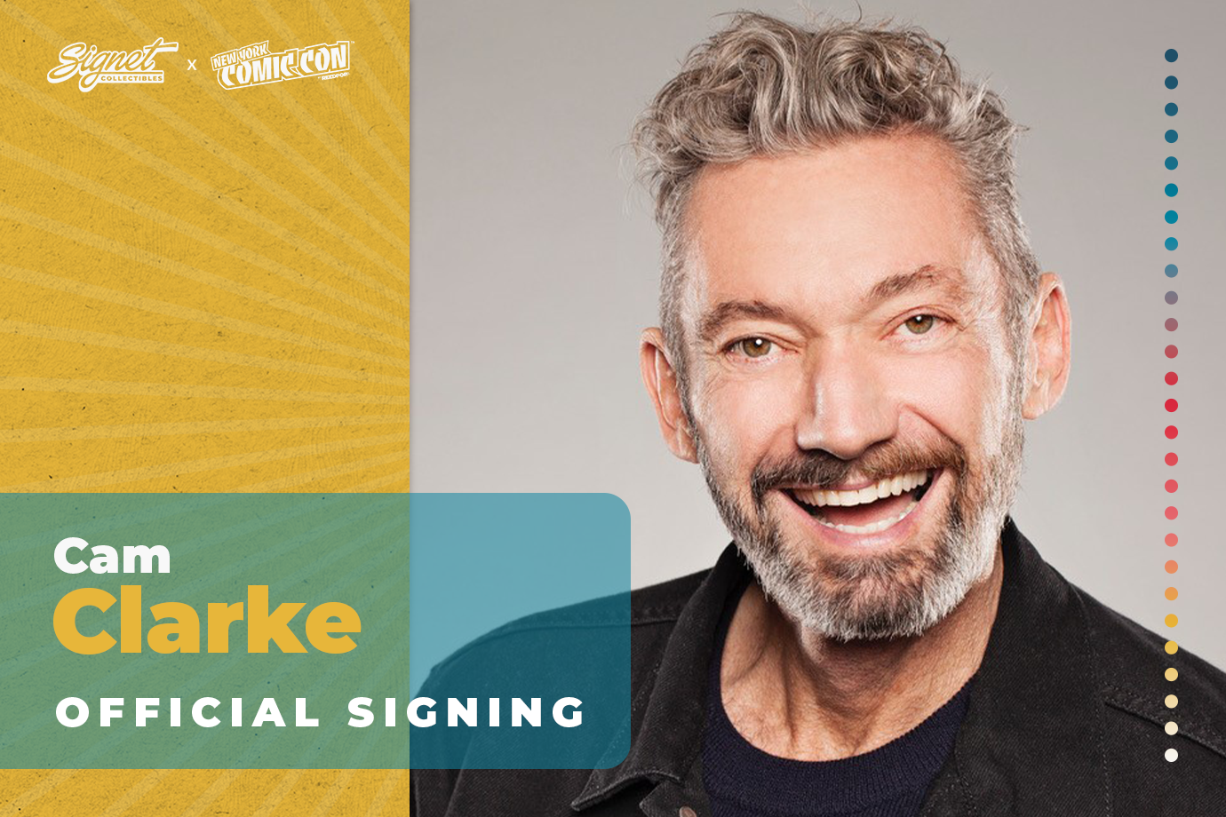 Cam Clarke Autograph Pre-Order Official Signing New York Comic