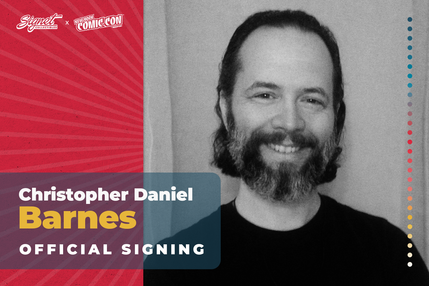 Christopher Daniel Barnes Autograph Pre-Order | Official Signing | New