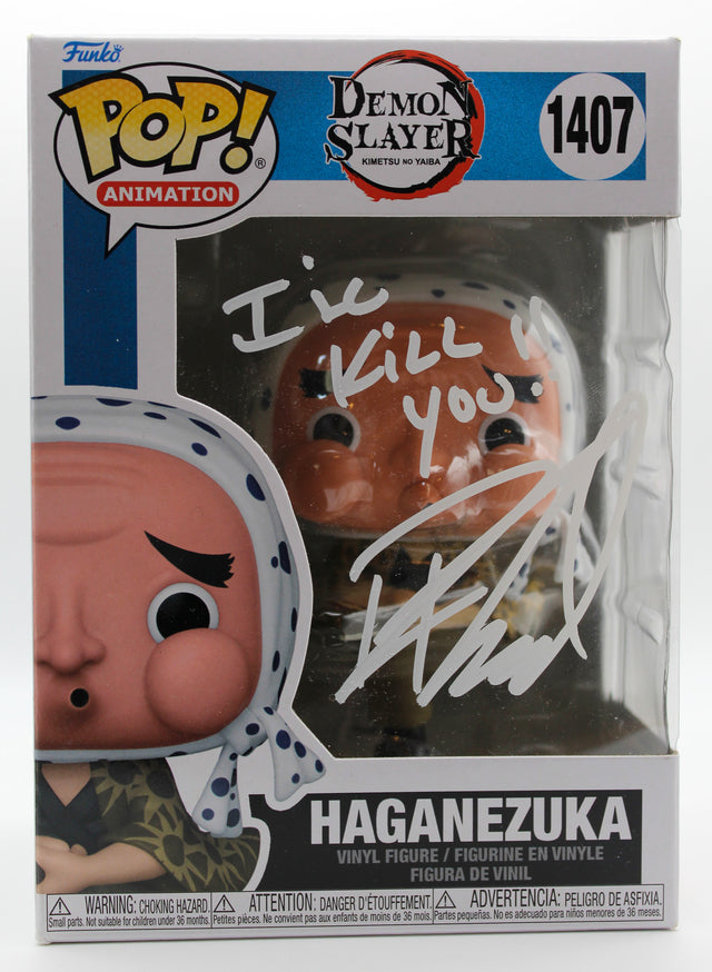 A signed Robbie Daymond Signed - Funko Pop! - #1407 — B - Funko Pop! #1407 with Quote