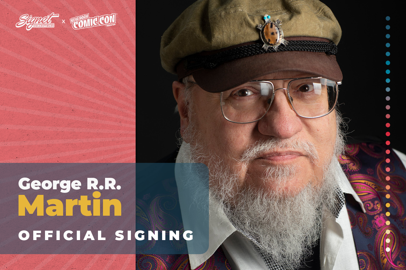 George R. R. Martin Autograph Pre-Order - NYCC