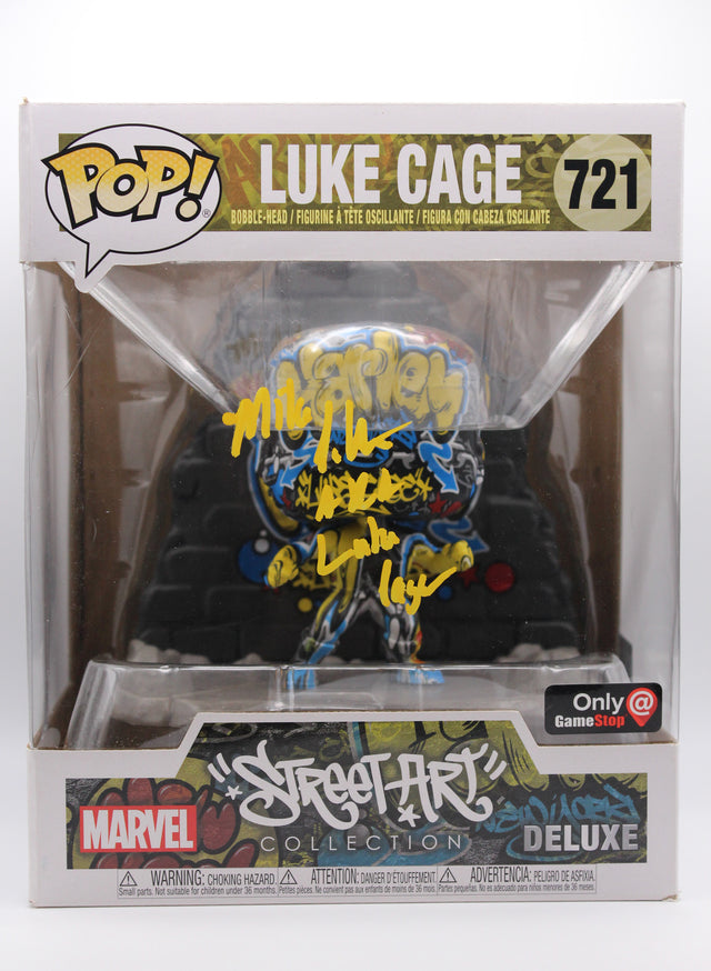 A signed Mike Colter Signed - Funko Pop! - #721 — A - Funko Pop! #721 with Character Name