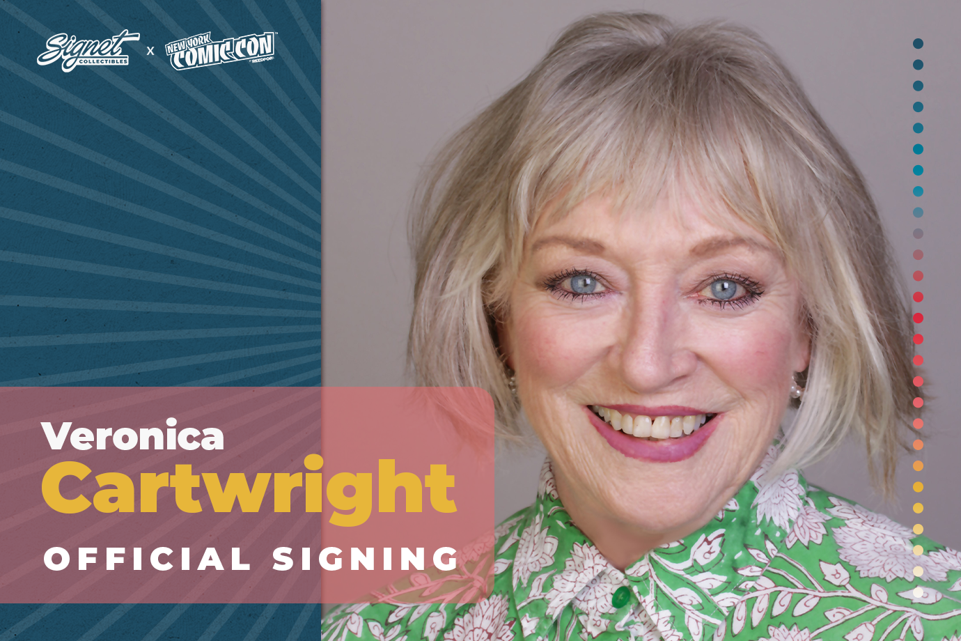 Veronica Cartwright Autograph Pre-Order - NYCC