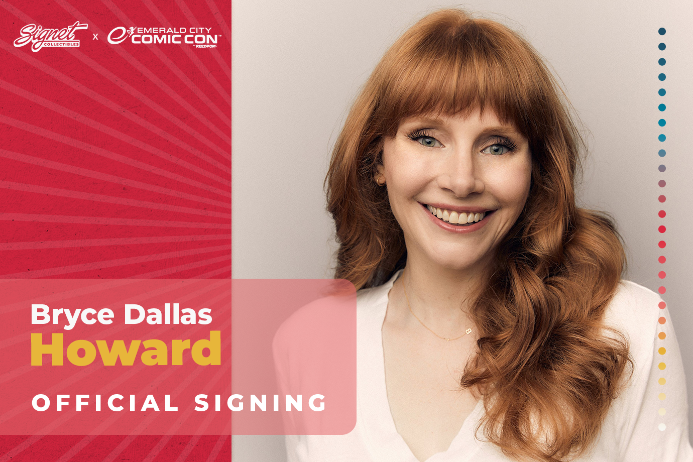 Bryce Dallas Howard Autograph Pre-Order - ECCC