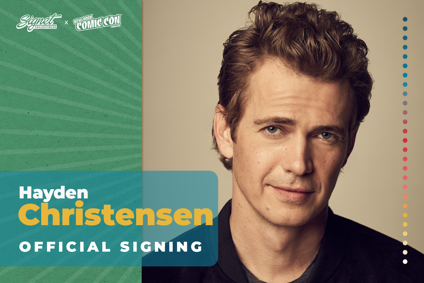 Hayden Christensen Autograph Pre-Order - New York Comic Con