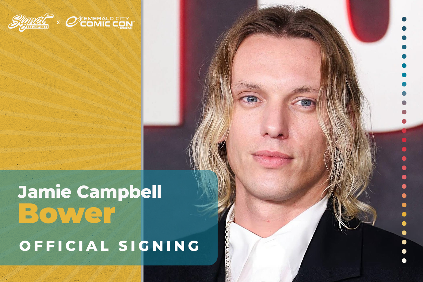 Jamie Campbell Bower Autograph Pre-Order - ECCC