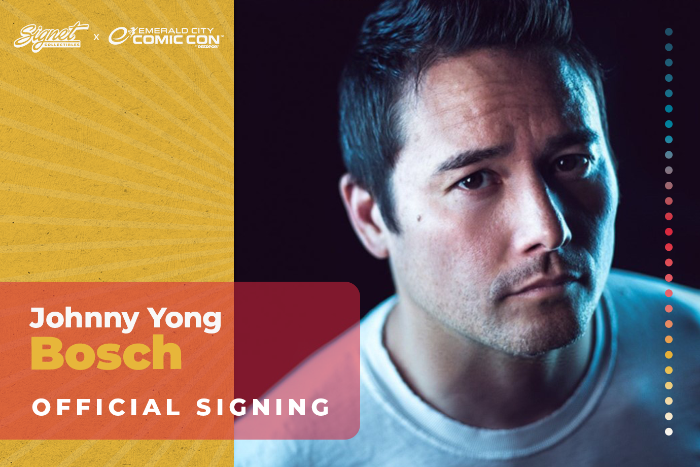 Johnny Yong Bosch Autograph Pre-Order - ECCC