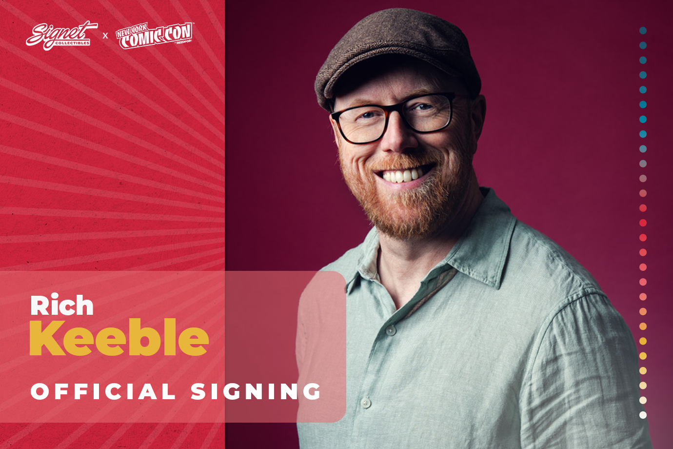 Rich Keeble Autograph Pre-Order - New York Comic Con