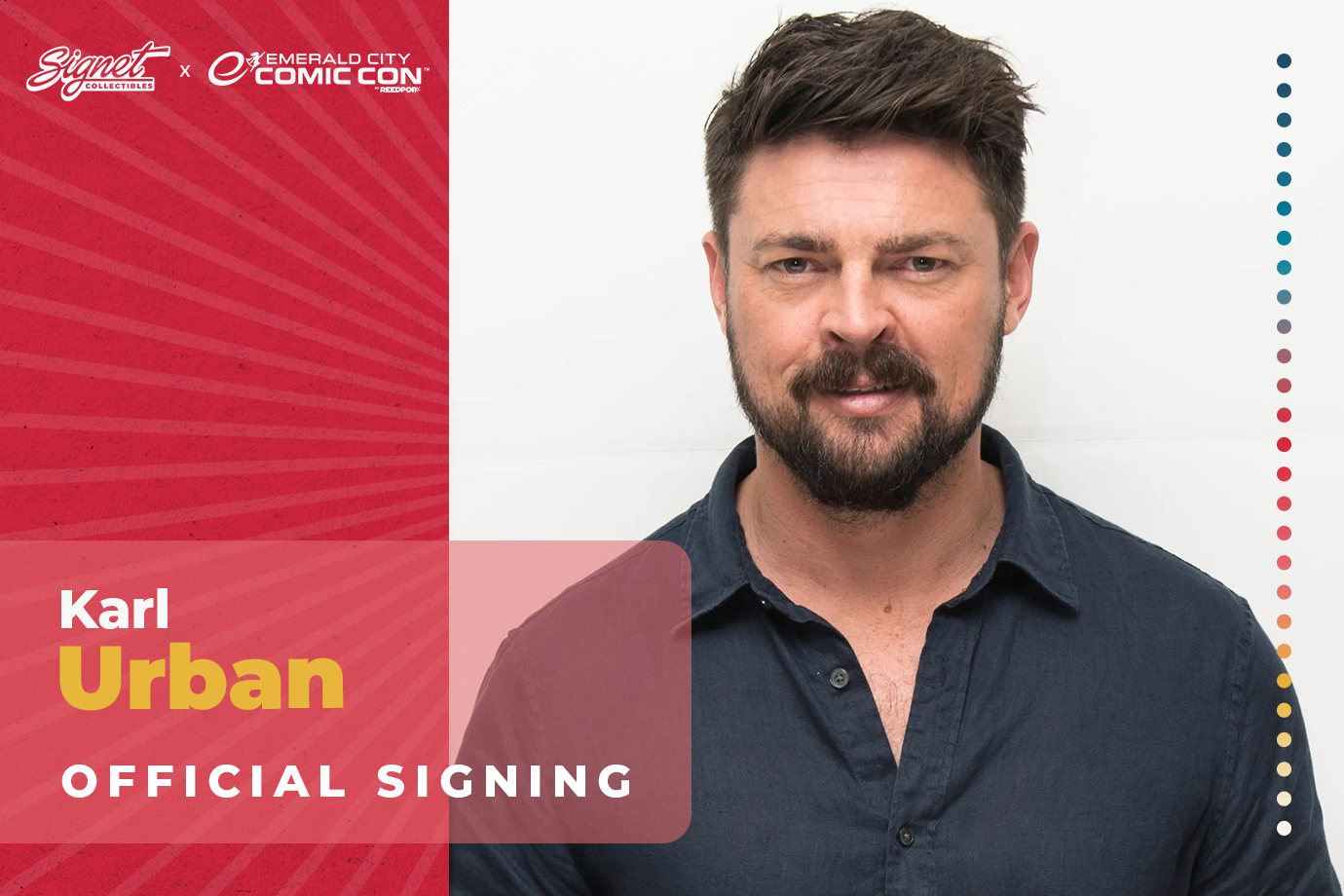 Karl Urban Autograph Pre-Order - ECCC