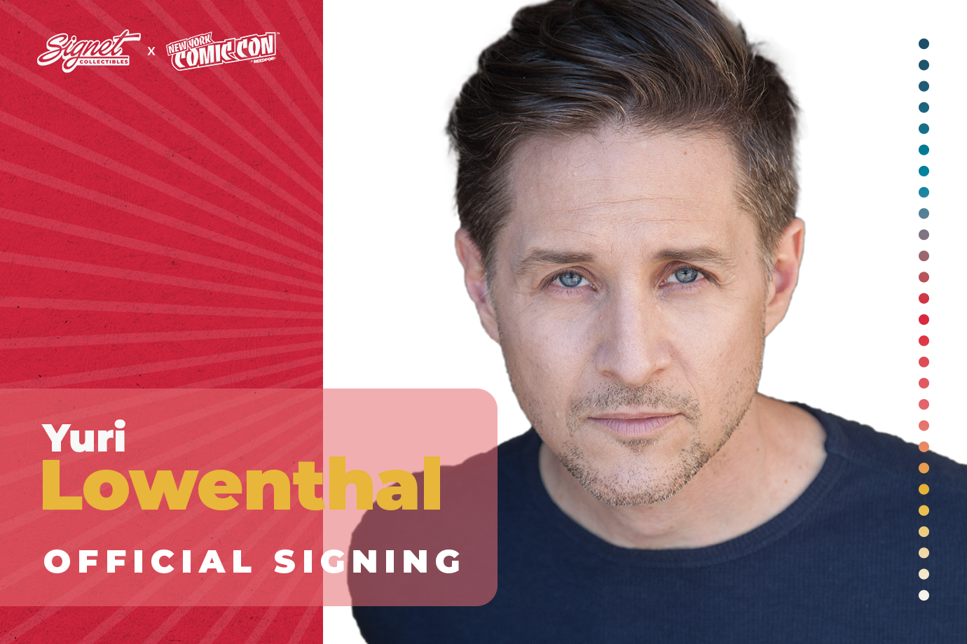 Yuri Lowenthal Autograph Pre-Order - New York Comic Con