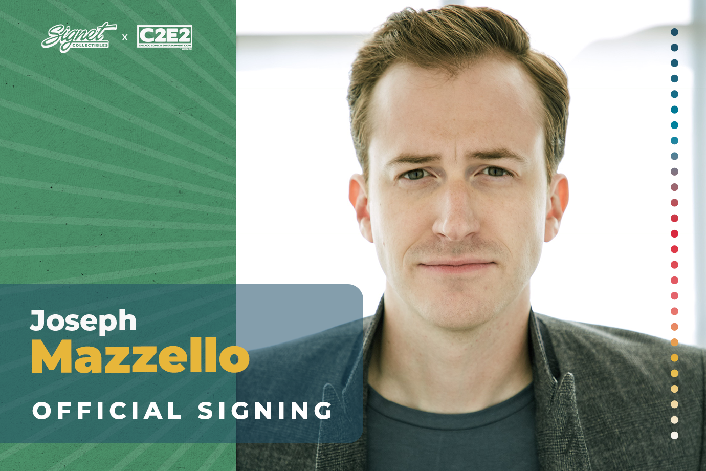 Joseph Mazzello Autograph Pre-Order - C2E2