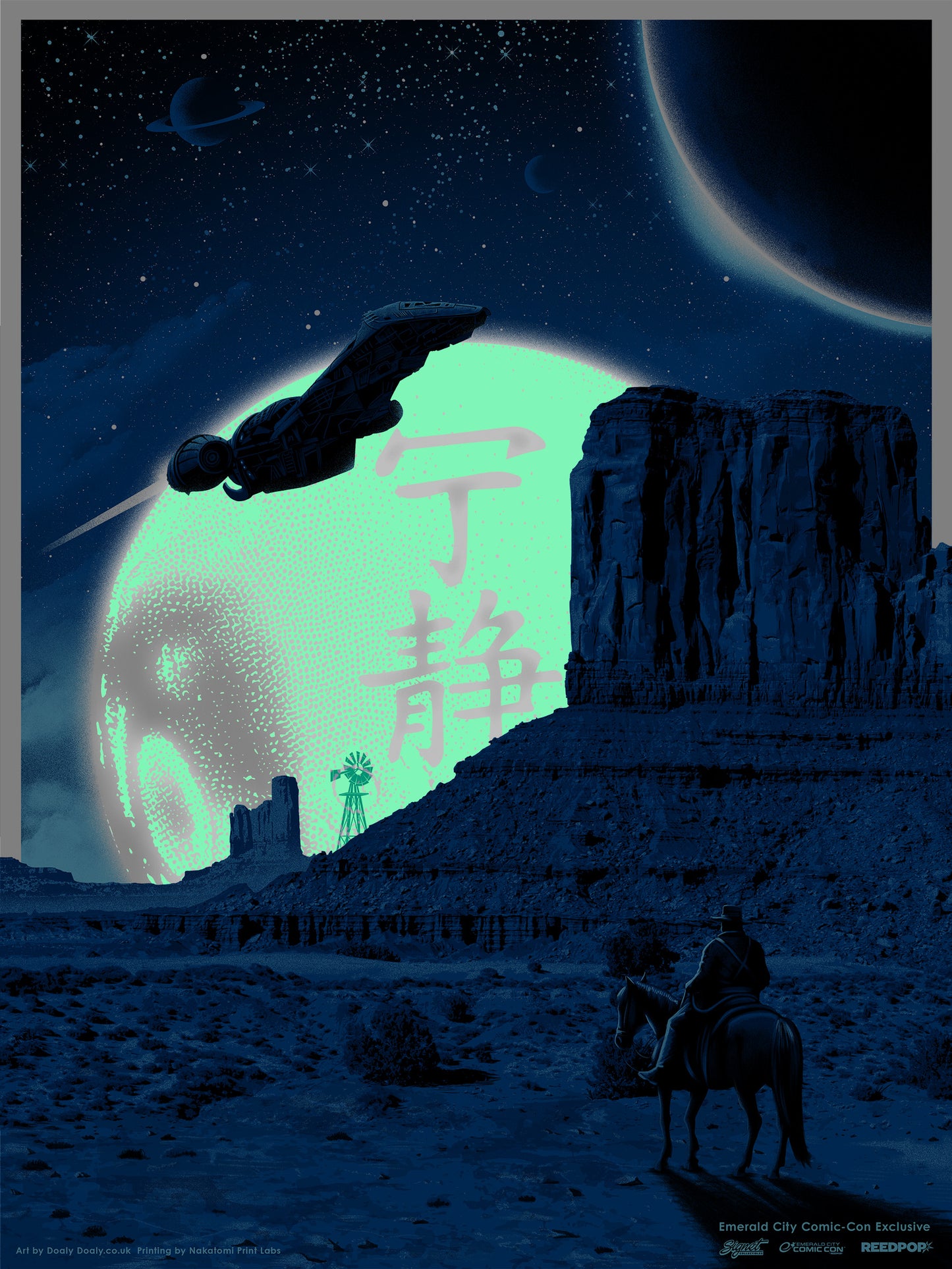 Space Cowboy ECCC 2024 Exclusive Glow Edition by Doaly – Individually Numbered Collectible
