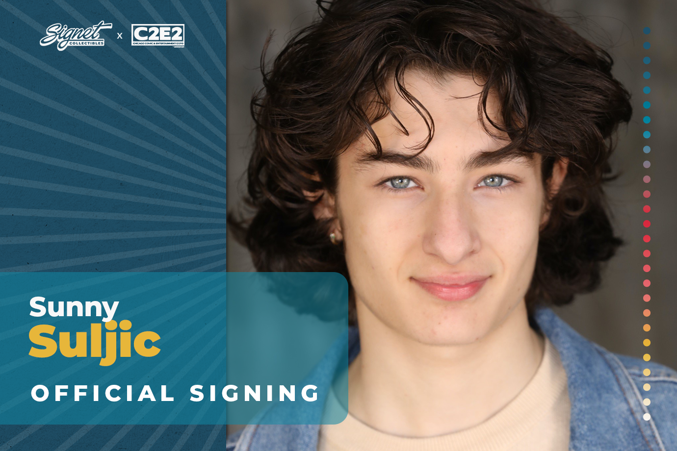 Sunny Suljic Autograph Pre-Order - C2E2