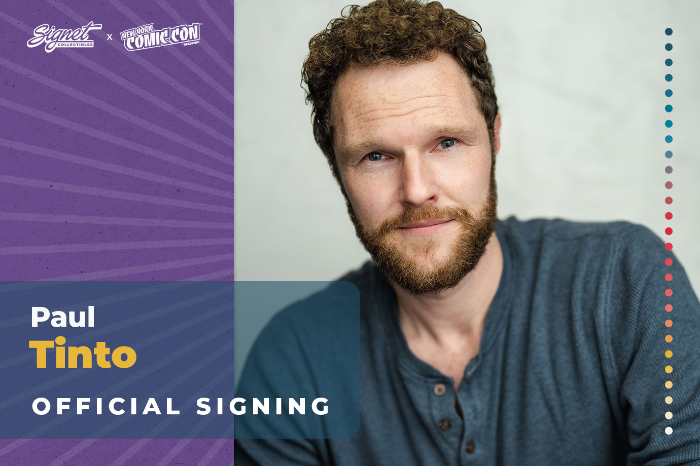 Paul Tinto Autograph Pre-Order - New York Comic Con