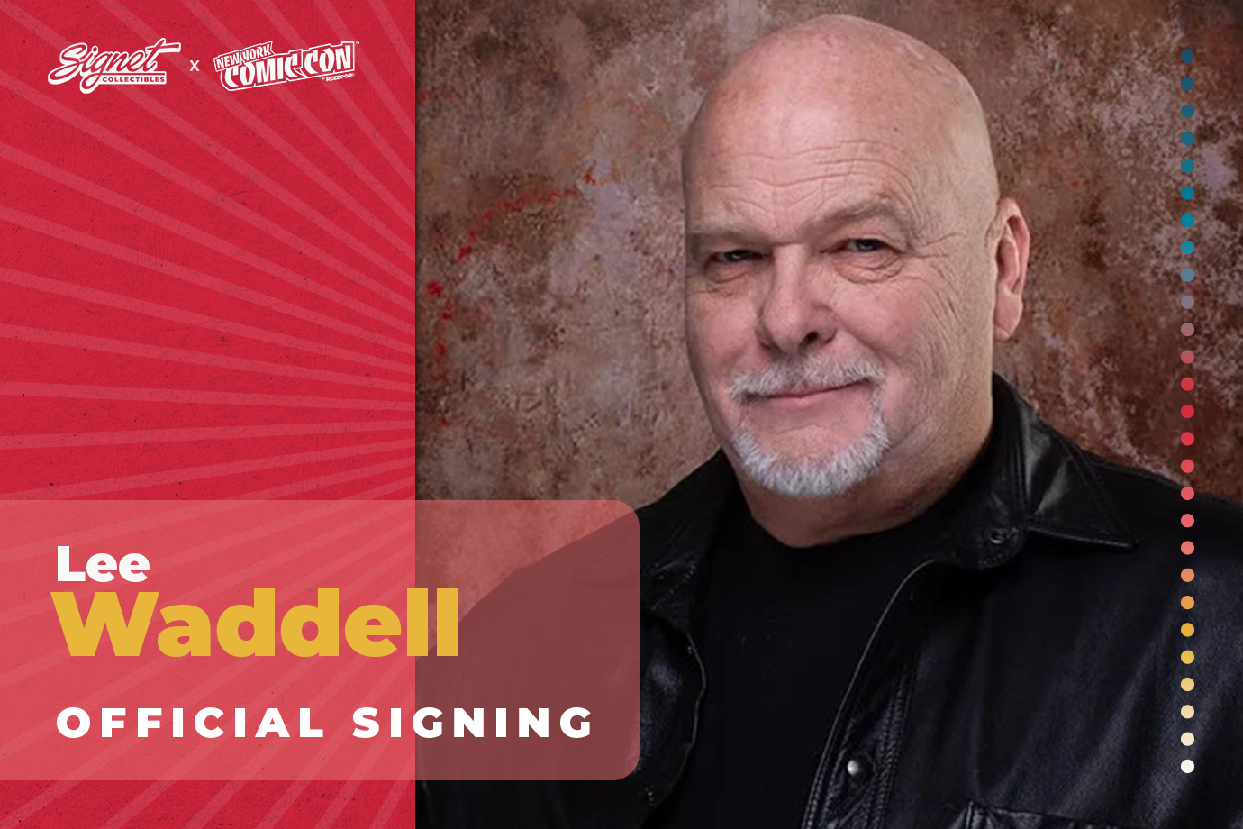 Lee Waddell Autograph Pre-Order - New York Comic Con