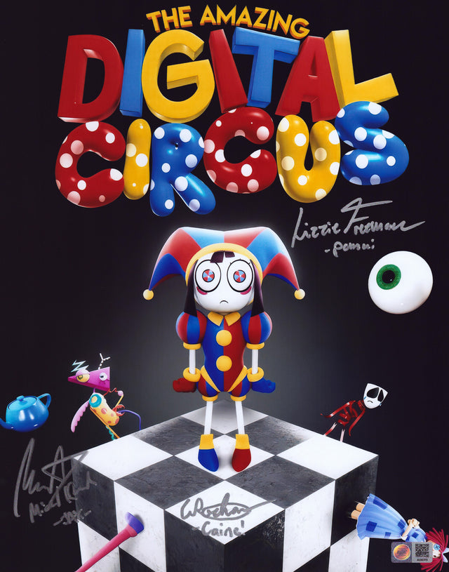 A signed Amazing Digital Circus Cast Signed - Photos - 11x14 — A - 11x14 Photo with Character Name