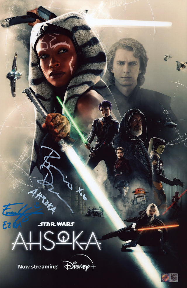 A signed Ahsoka Cast Signed - Photos - 11x17 — A - 11x17 Photo with Character Name