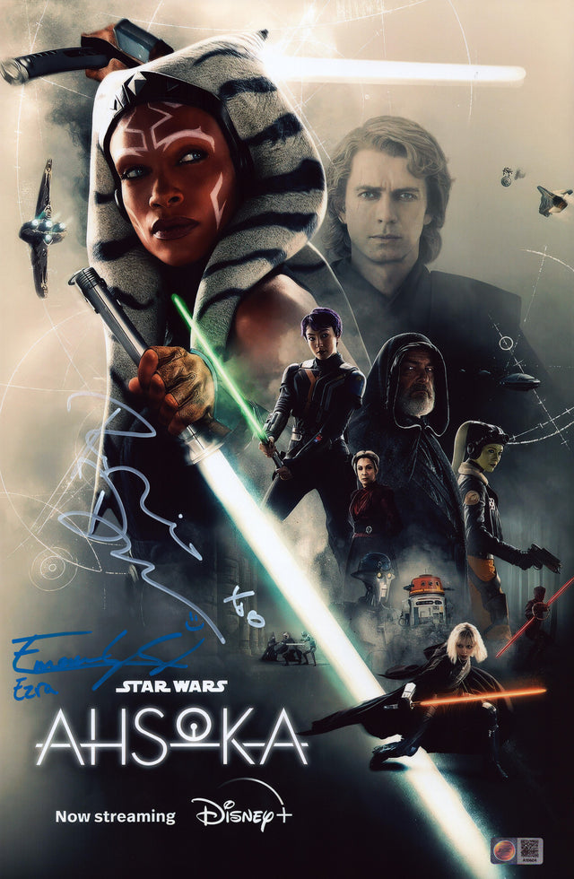 A signed Ahsoka Cast Signed - Photos - 11x17 — B - 11x17 Photo with Character Name
