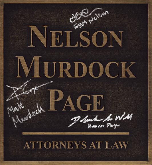 Daredevil Cast Signed - Prop - Nelson Murdock & Page Sign