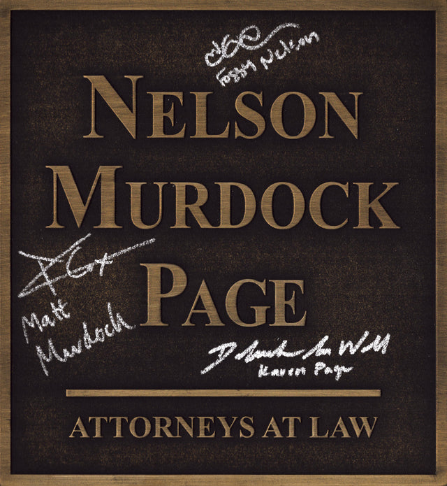 Daredevil Cast Signed - Prop - Nelson Murdock & Page Sign