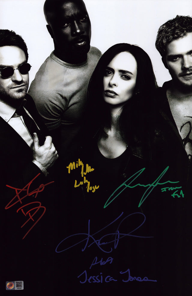 A signed Defenders Cast Signed - Photos - 11x17 — B - 11x17 Photo with Character Name
