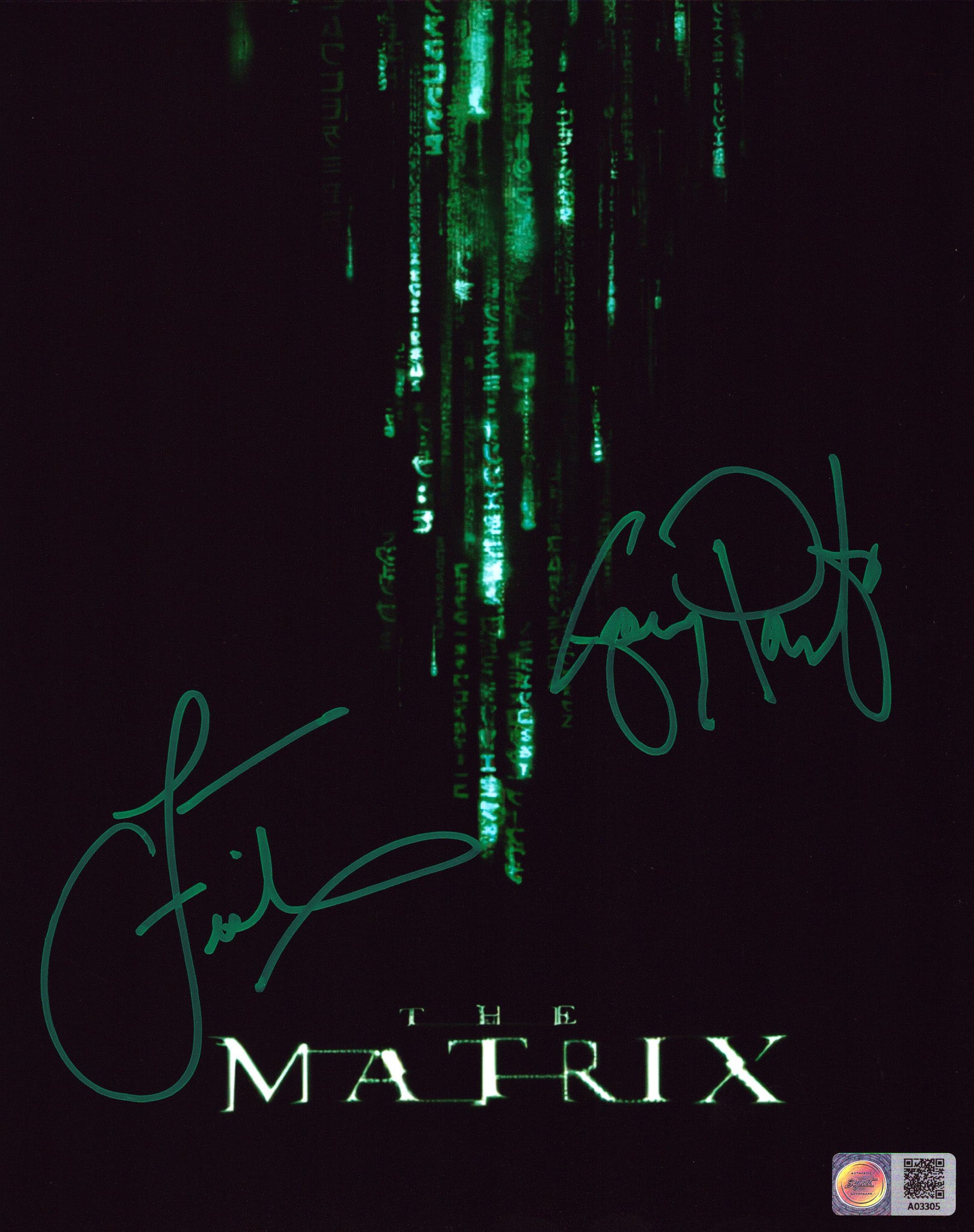 The Matrix Cast Autographs | Signed Sci-Fi Photos In Stock