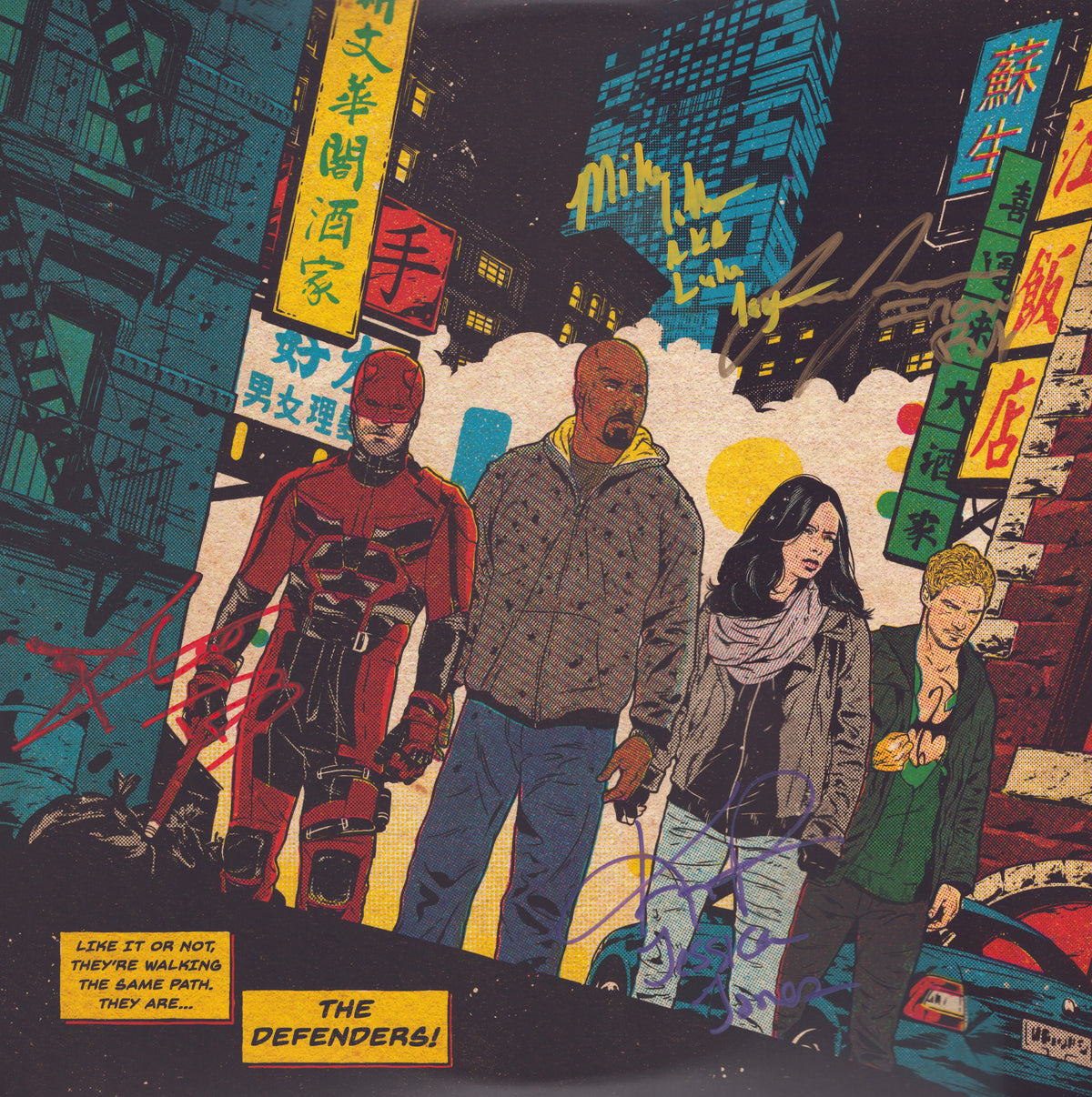 The Defenders Cast Signed - Vinyl - The Defenders Soundtrack