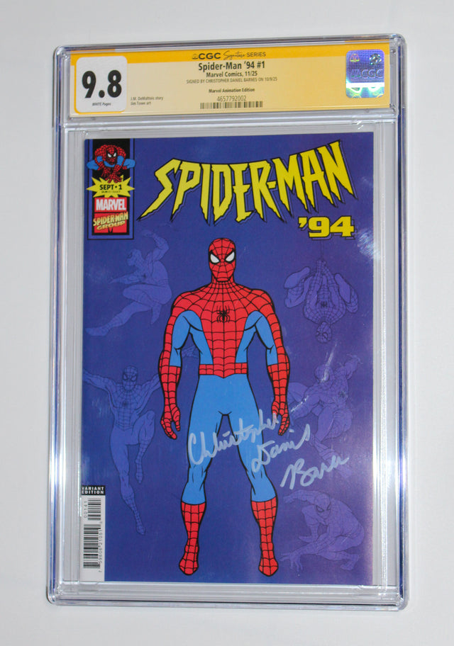 Christopher Daniel Barnes Signed - Comic Book - Spider-Man '94 #1 - Animation Edition (Graded)