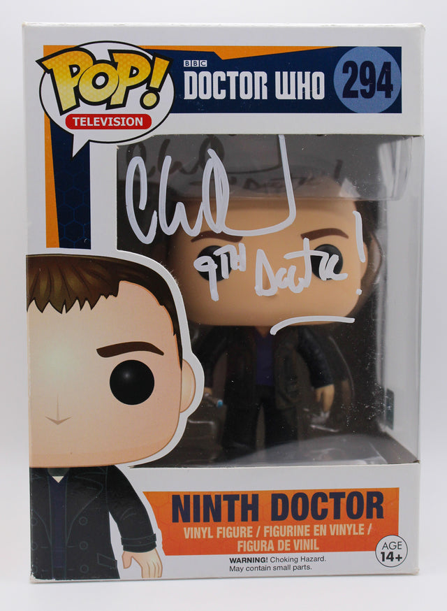 A signed Christopher Eccleston Signed - Funko Pop! - #294 — A - Funko Pop! #294 with Character Name