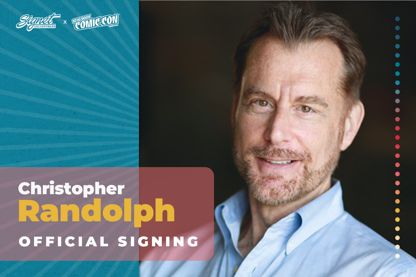Christopher R Adolphi Christopher Randolph Autograph Pre-Order | Official Signing | New York ...