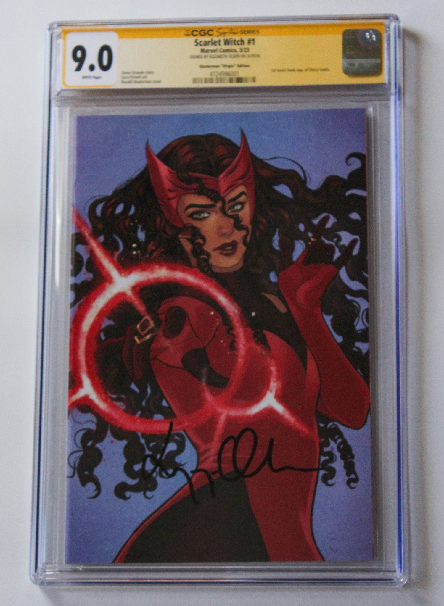 Elizabeth Olsen Signed - Comic Book - Scarlet Witch #1 - Dauterman