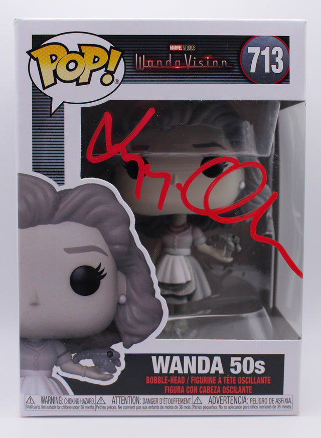 A signed Elizabeth Olsen Signed - Funko Pop! - #713 — C - Funko Pop! #713