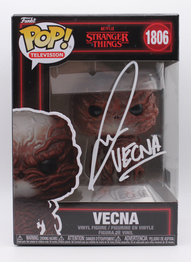 A signed Jamie Campbell Bower Signed - Funko Pop! - #1806 — A - Funko Pop! #1806 with Character Name