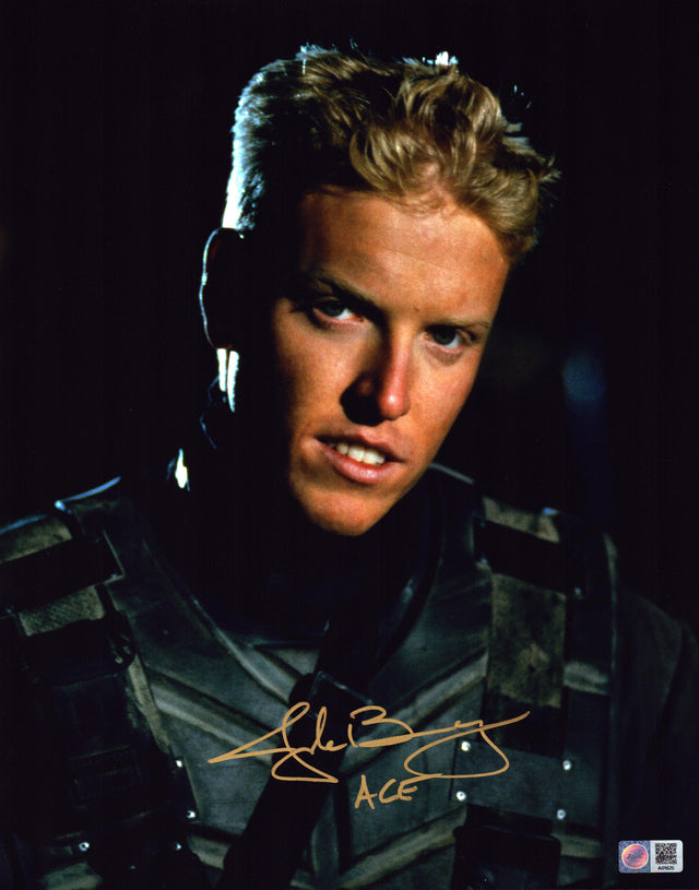 A signed Jake Busey Signed - Photos - 11x14 — B - 11x14 Photo with Character Name