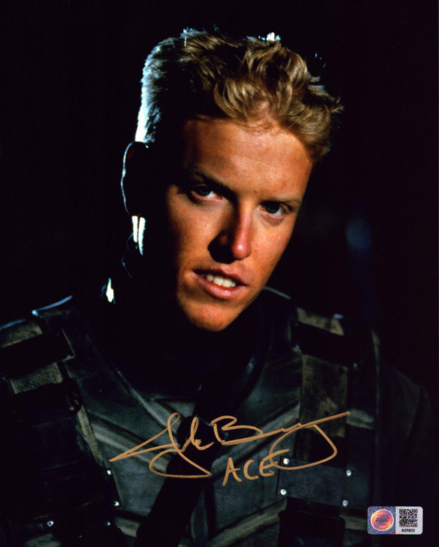 A signed Jake Busey Signed - Photos - 8x10 — B - 8x10 Photo with Character Name