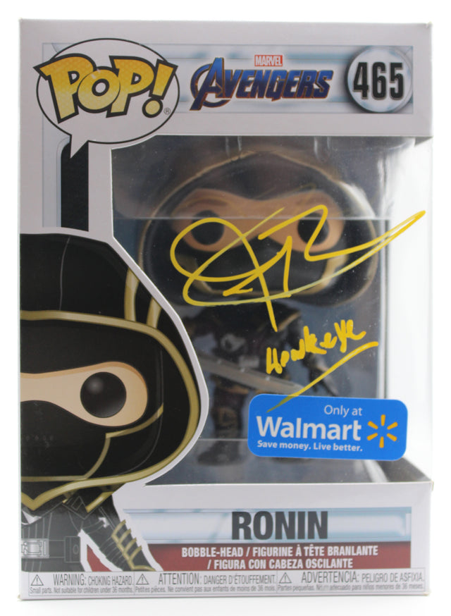 A signed Jeremy Renner Signed - Funko Pop! - #465 — A - Funko Pop! #465 with Character Name