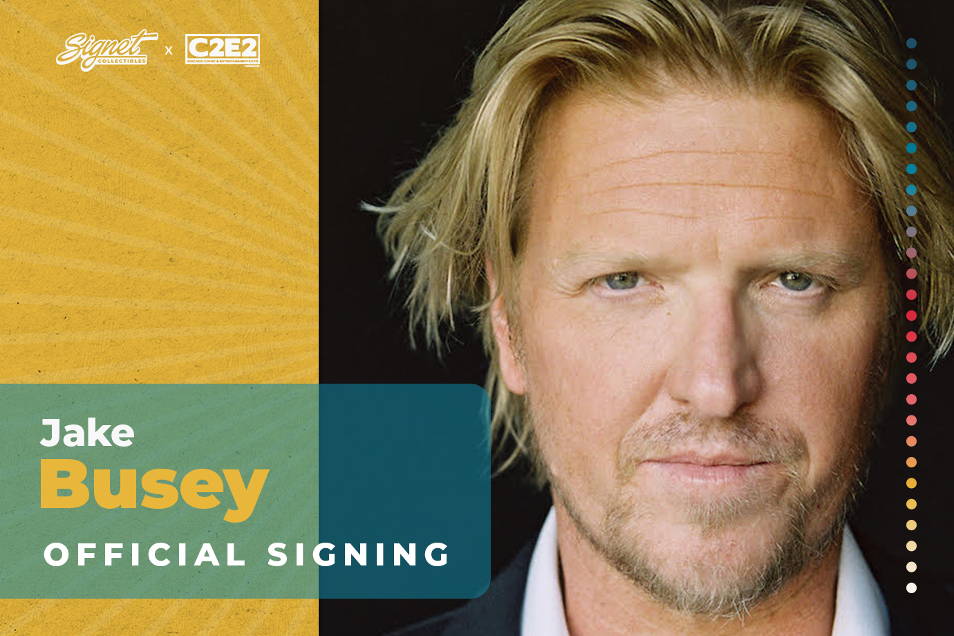 Jake Busey Autograph Pre-Order - C2E2