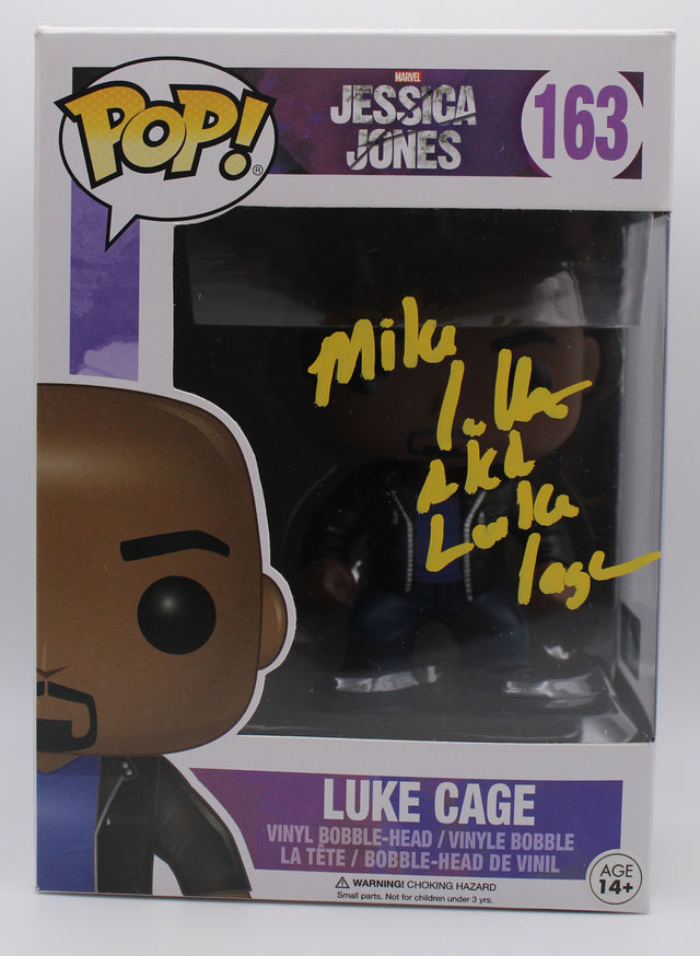 A signed Mike Colter Signed - Funko Pop! - #163 — A - Funko Pop! #163 with Character Name