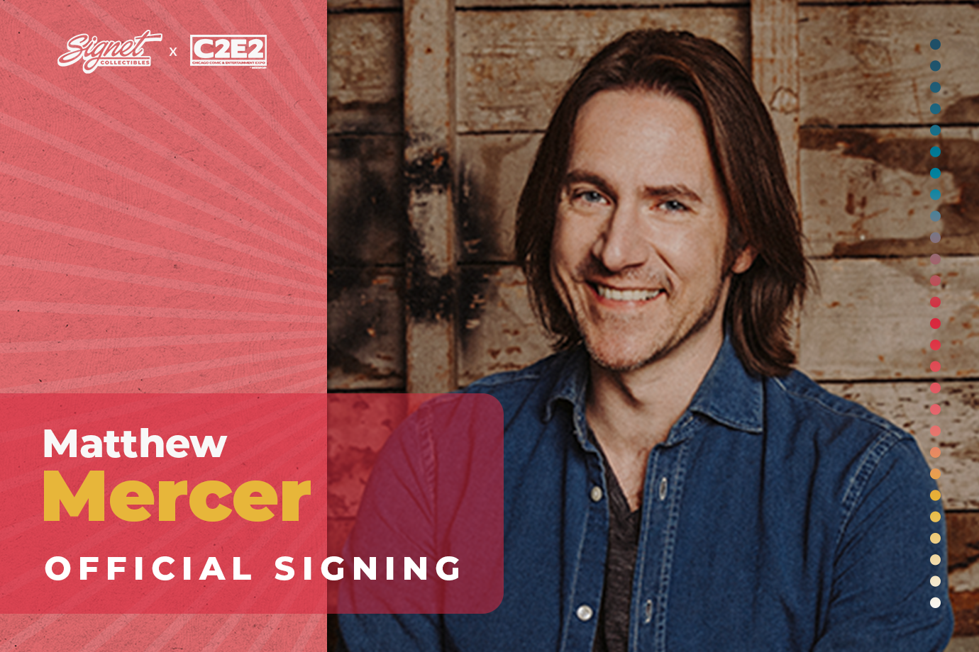 Matthew Mercer Autograph Pre-Order - C2E2