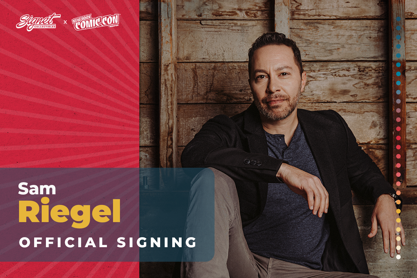 Sam Riegel Autograph Pre-Order | Official Signing | New York Comic Con ...