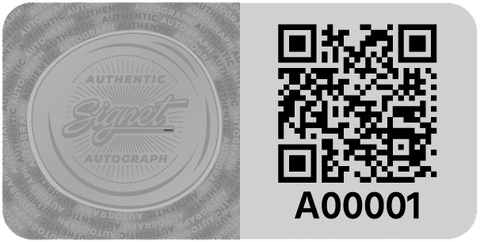 The numbered Signet seal carried by every signed Rosario Dawson item