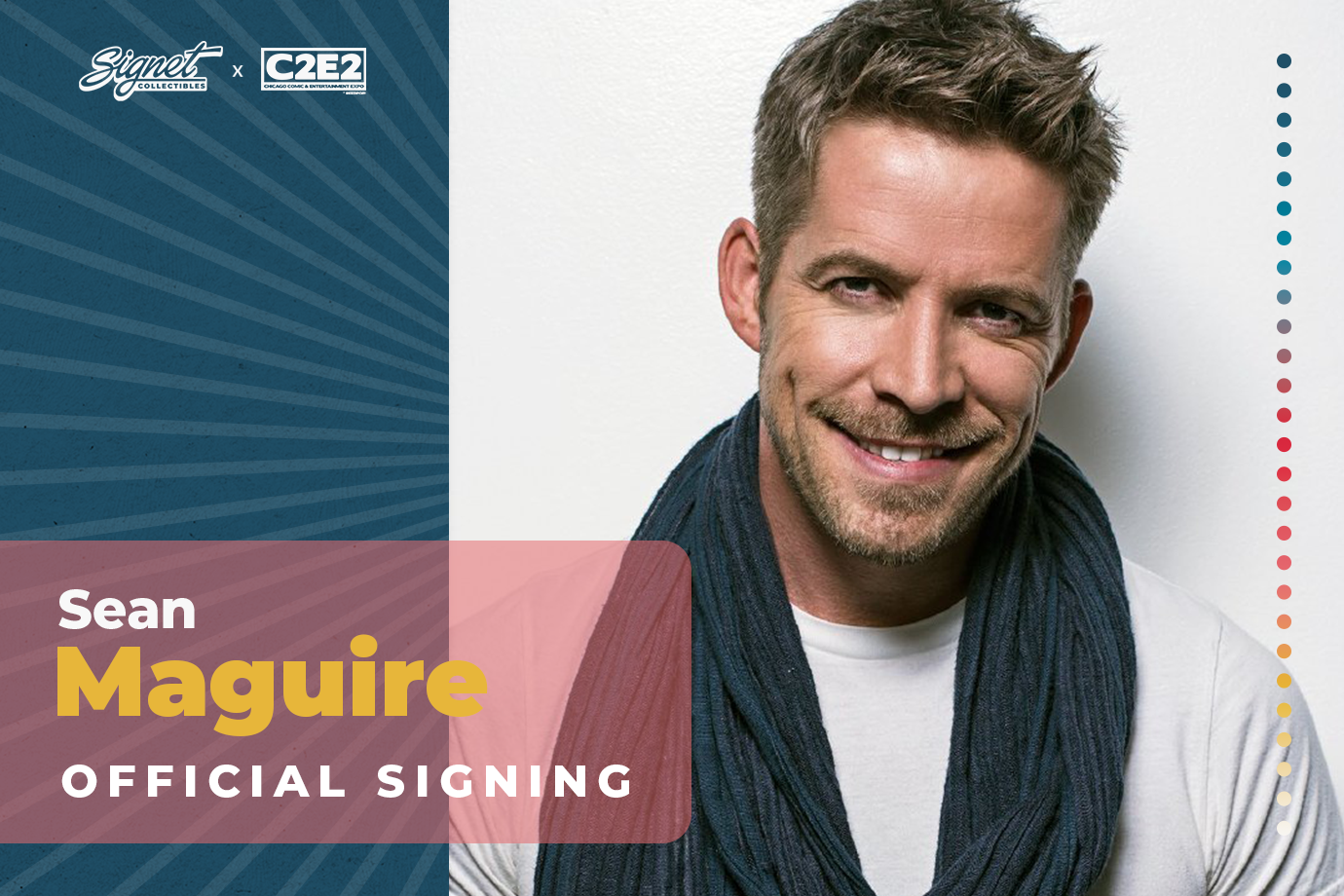 Sean Maguire Autograph Pre-Order - C2E2 – Signet Collectibles