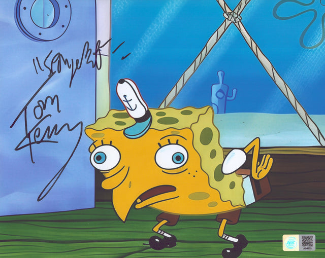 A signed Tom Kenny Signed - Photos - 8x10 — C - 8x10 Photo with Character Name