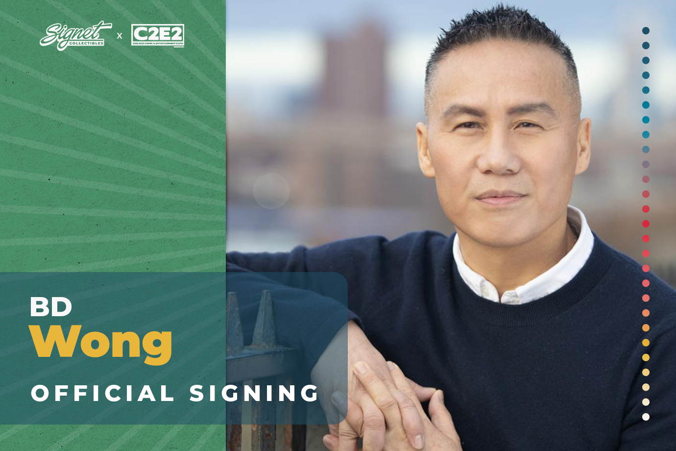 BD Wong Autograph Pre-Order - C2E2