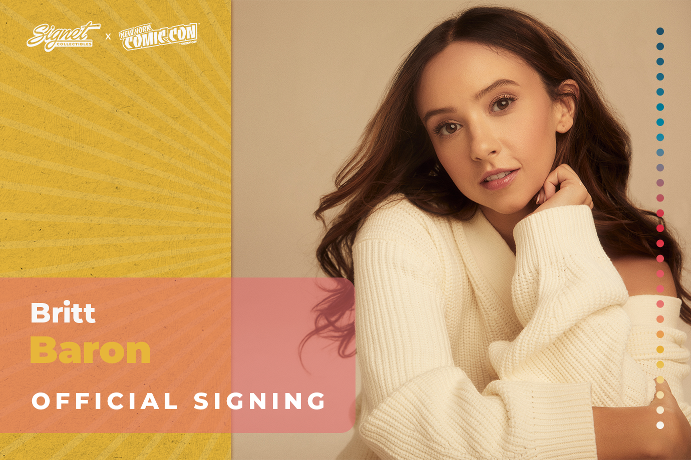 Britt Baron Autograph Pre-Order - New York Comic Con