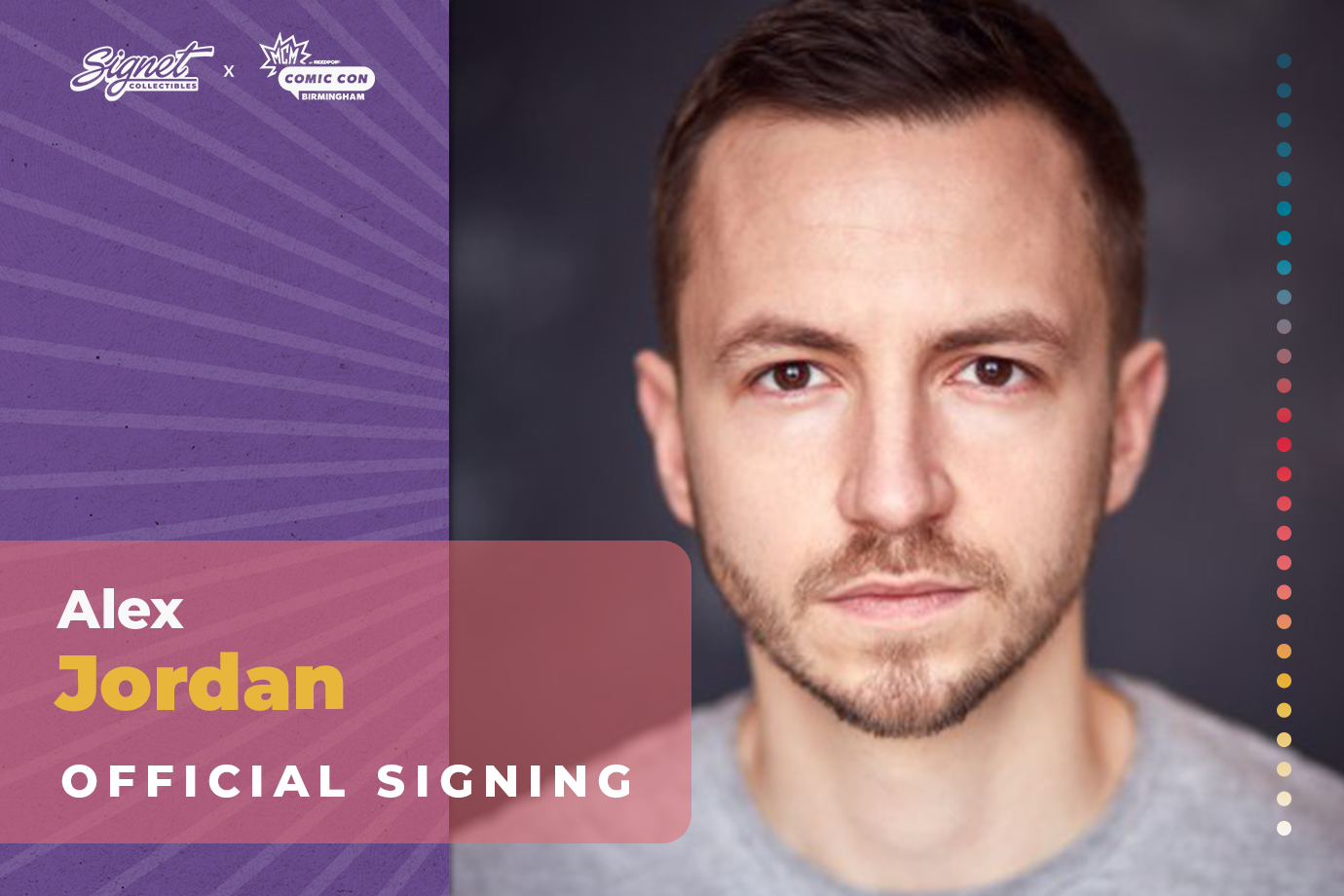 Alex Jordan Autograph Pre-Order - MCM Birmingham