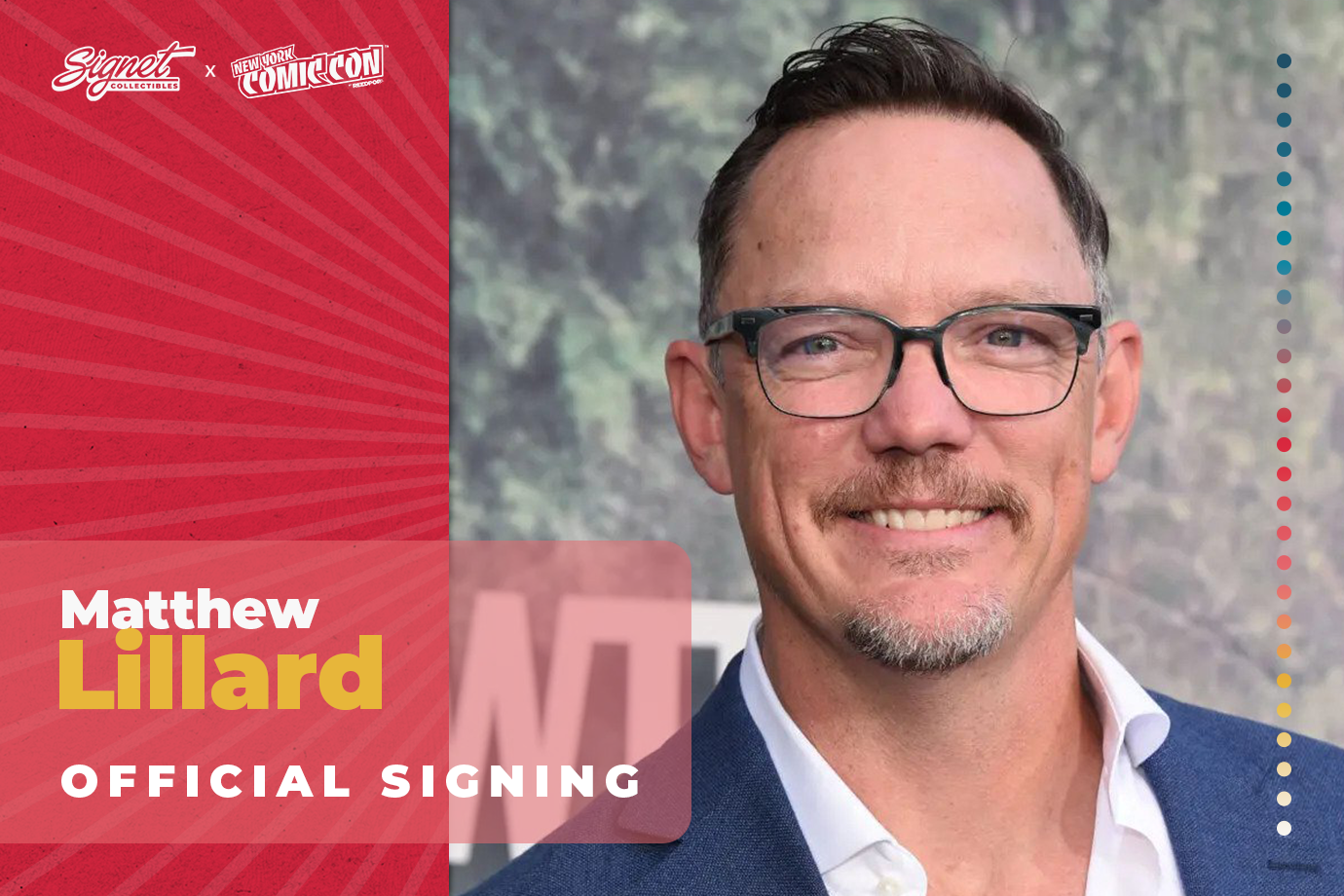 Matthew Lillard Autograph Pre-Order - New York Comic Con
