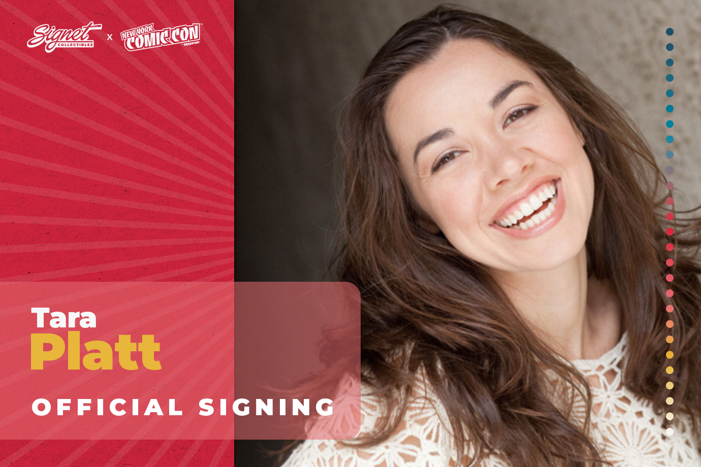 Tara Platt Autograph Pre-Order - New York Comic Con