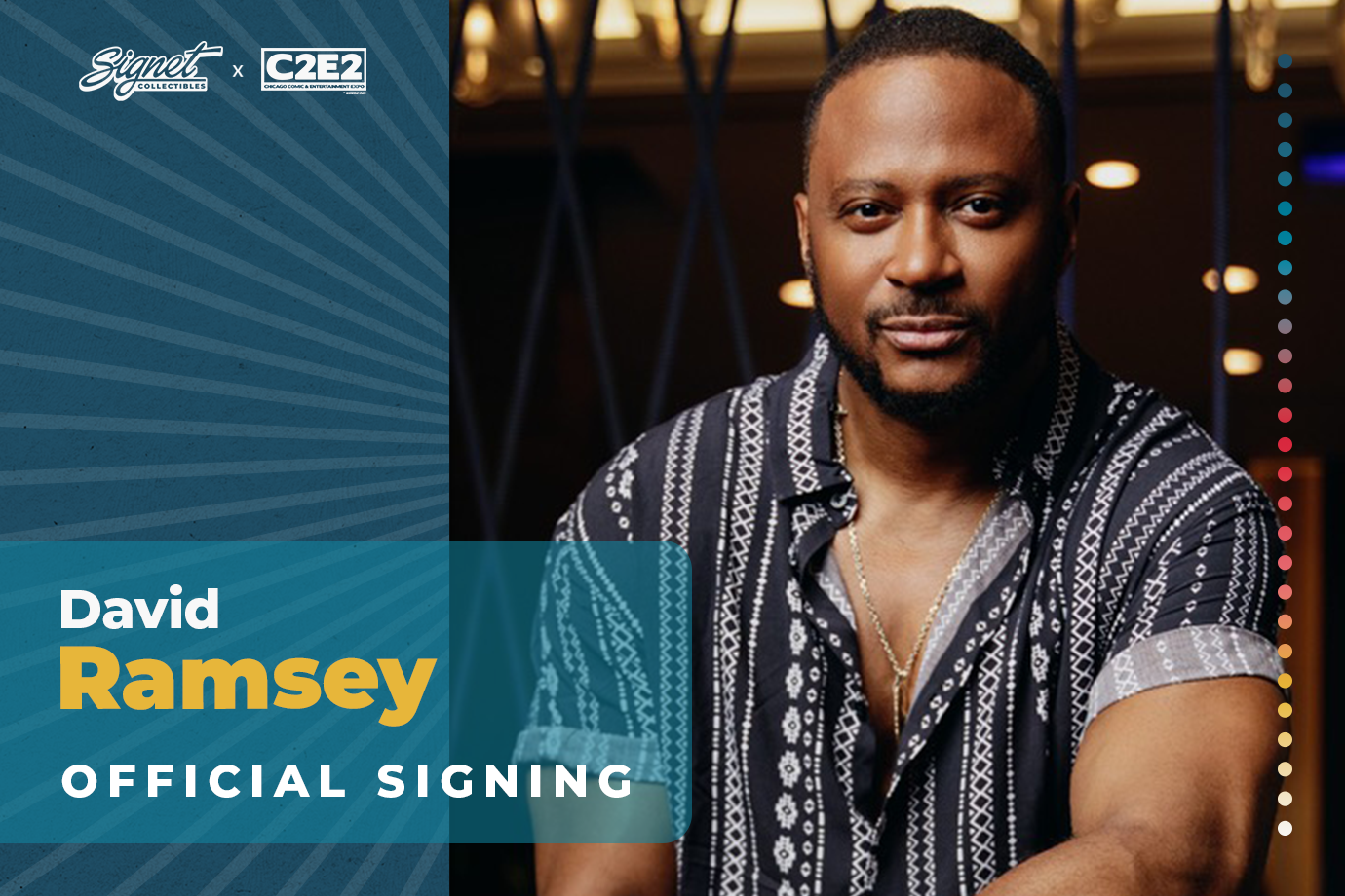 David Ramsey Autograph Pre-Order | Official Signing | C2E2 – Signet ...