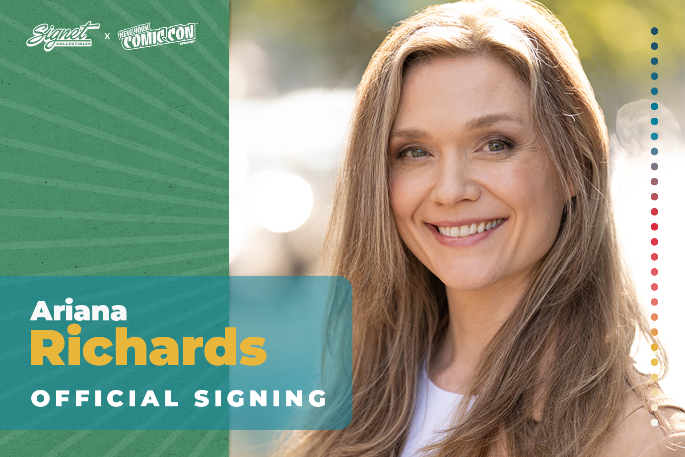 Ariana Richards Autograph Pre-Order - New York Comic Con