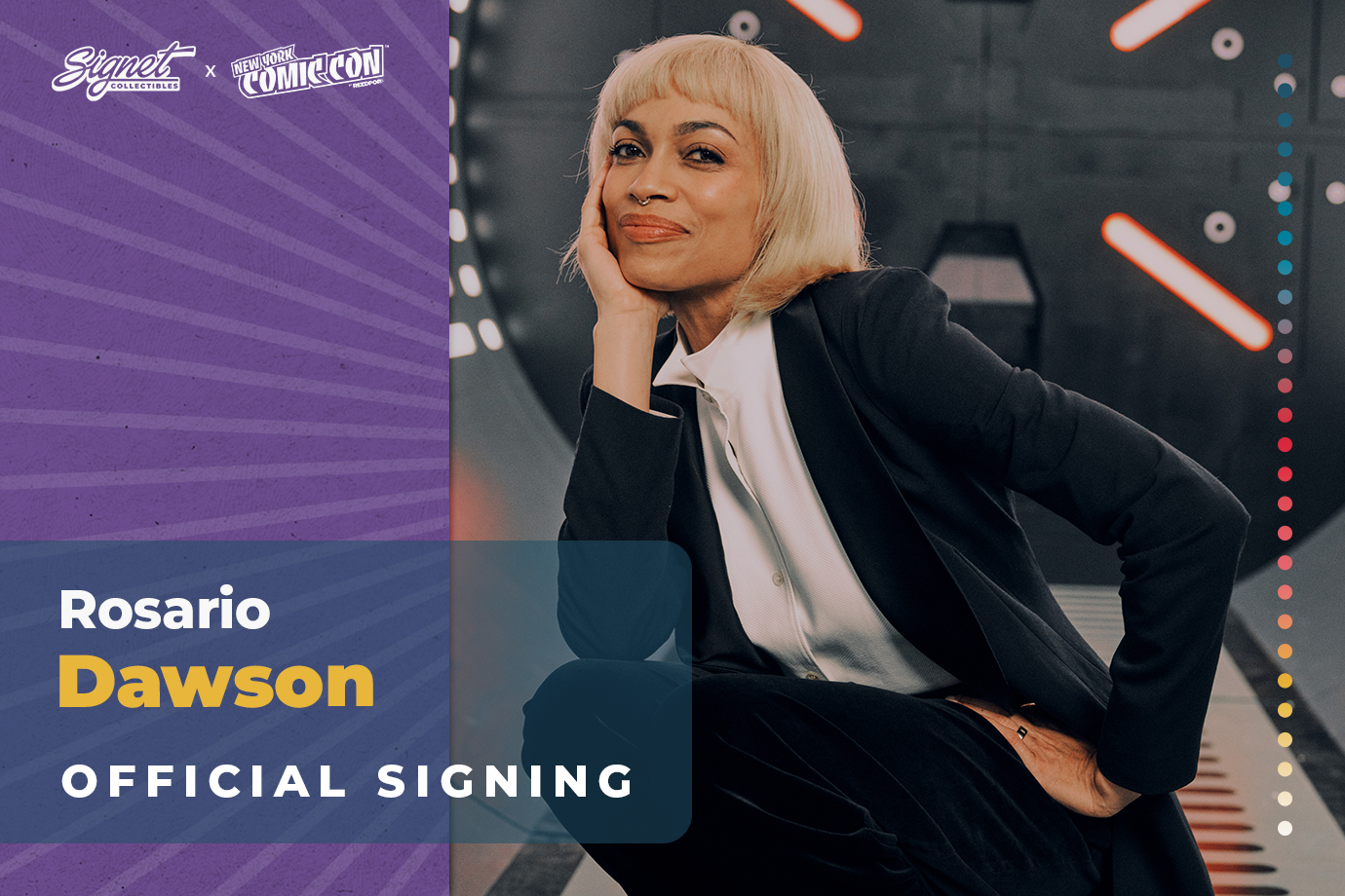 Rosario Dawson Autograph Pre-Order - New York Comic Con